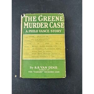 The Greene Murder Case S.S. Van Dine Philo Vance Grosset Dunlap Hardcover 1928